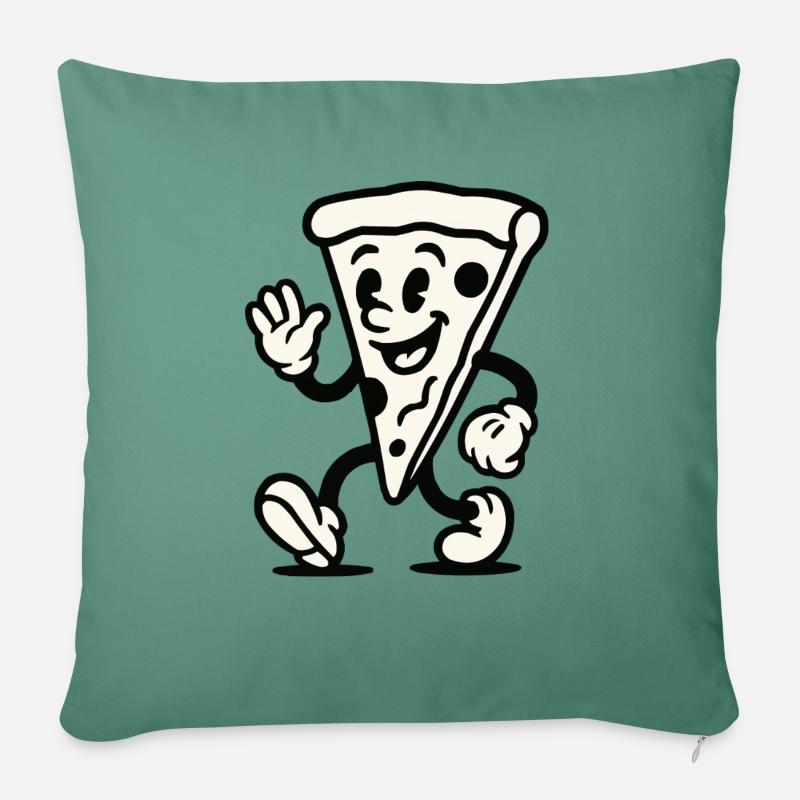 pizza comic - Sofakissen mit Füllung 45 x 45 cm - Tanngrün