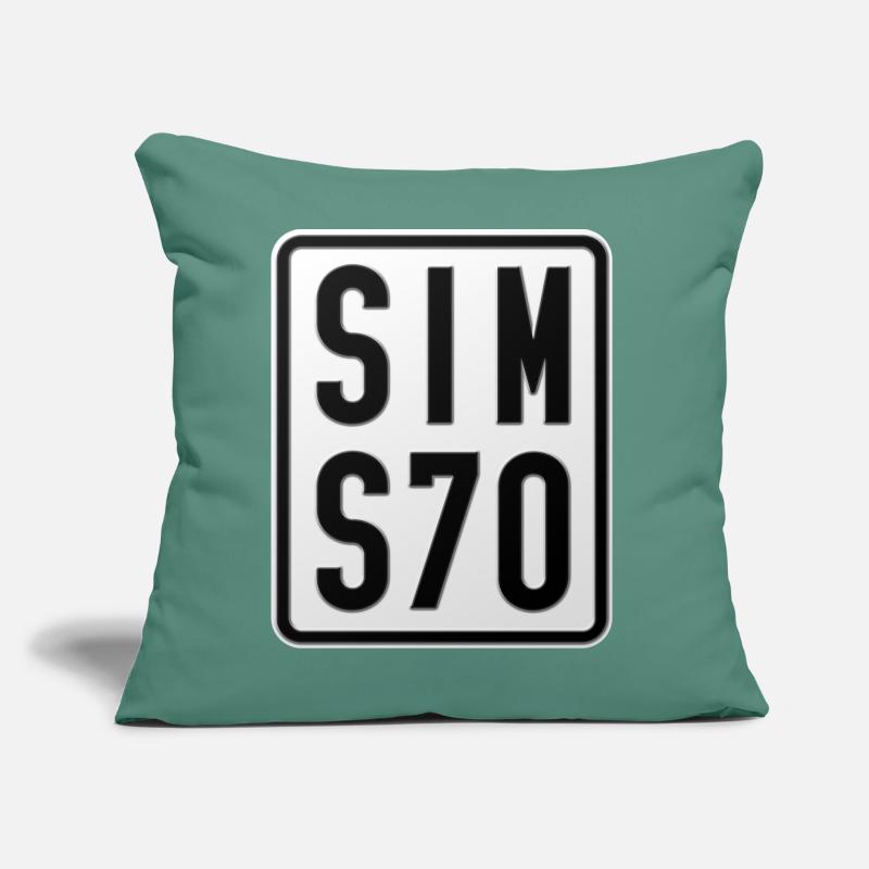 Plaque d’immatriculation du cyclomoteur Simson S70 Coussin et housse de 45 x 45 cm