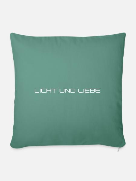LICHT UND LIEBE - Sofakissen mit Füllung 45 x 45 cm - Tanngrün