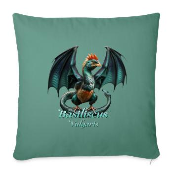 BASILISCUS Green Dragon of Basel - Sofa pillow with filling 45cm x 45cm - cypress green - Front