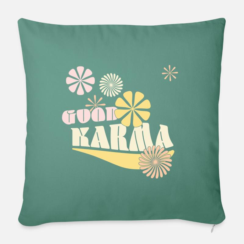 Good Karma - Sofakissen mit Füllung 45 x 45 cm - Tanngrün