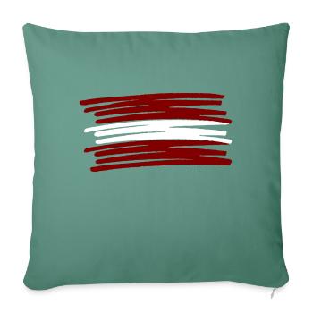 Latvia Latvia Flag Painted Flag Painted - Sofa pillow with filling 45cm x 45cm - cypress green - Front