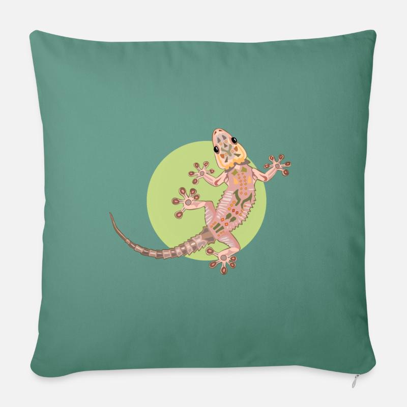 Gecko - Sofakissen mit Füllung 45 x 45 cm - Tanngrün