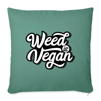 Cannabis Marijuana Weed Fumer - Coussin et housse de 45 x 45 cm - vert sapin - Devant