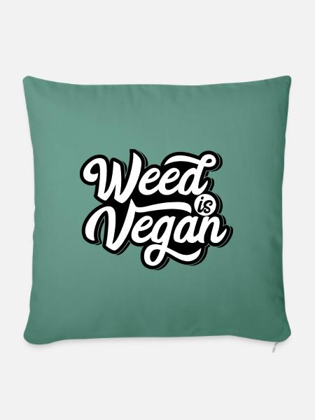 Cannabis Marihuana Weed Kiffen - Sofakissen mit Füllung 45 x 45 cm - Tanngrün