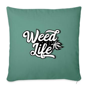 Cannabis Marijuana Weed Fumer - Coussin et housse de 45 x 45 cm - vert sapin - Devant