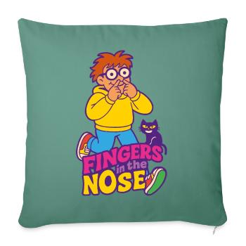 Fingers in the nose - Sofa pillow with filling 45cm x 45cm - cypress green - Front