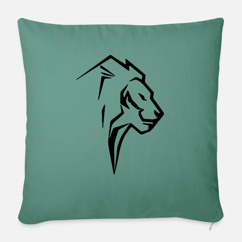 Löwe - Sofakissen mit Füllung 45 x 45 cm - Tanngrün