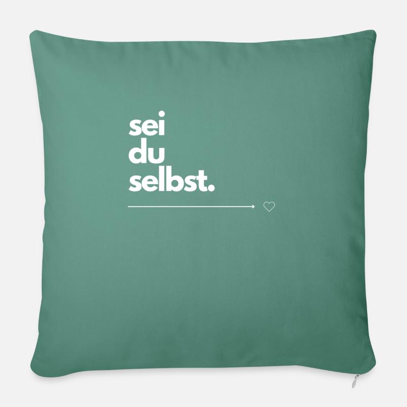 sei du selbst - Sofakissen mit Füllung 45 x 45 cm - Tanngrün
