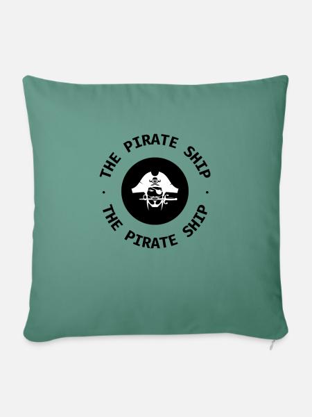 Die Piratenschiff-Kleidung - Sofakissen mit Füllung 45 x 45 cm - Tanngrün