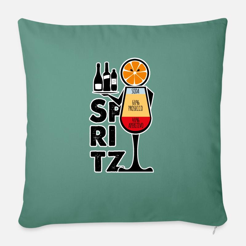 Kellner? Ein Spritz! - Sofakissen mit Füllung 45 x 45 cm - Tanngrün
