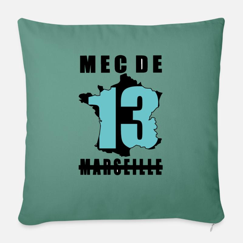 MEC DE MARSEILLE - Coussin et housse de 45 x 45 cm - vert sapin