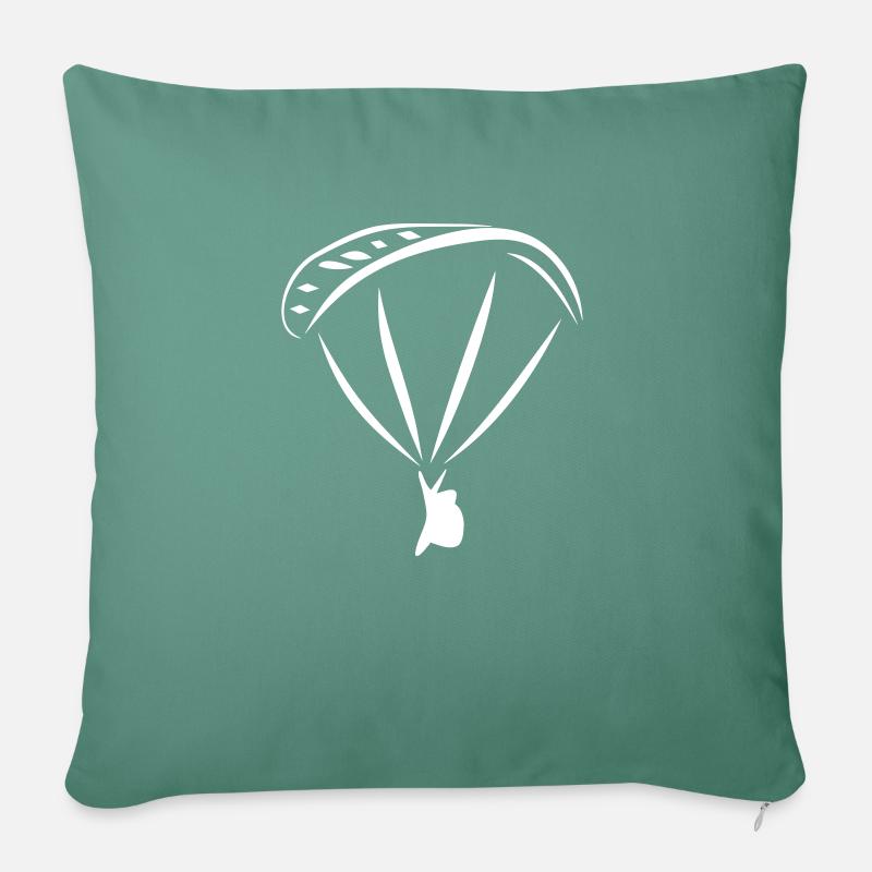Pilot Paragliding Paraglider Gleitschirm Paraglide - Sofakissen mit Füllung 45 x 45 cm - Tanngrün