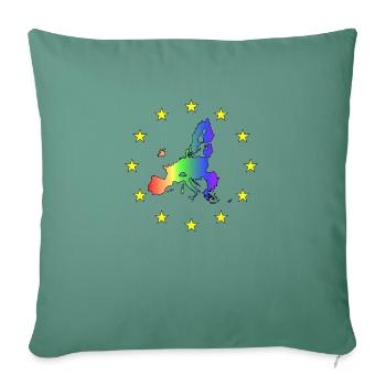 European Rainbow - Sofa pillow with filling 45cm x 45cm - cypress green - Front