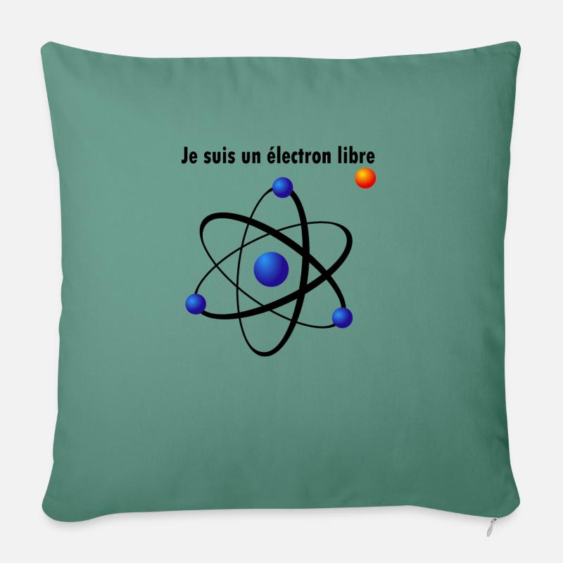 Electron libre style NASA - Coussin et housse de 45 x 45 cm - vert sapin
