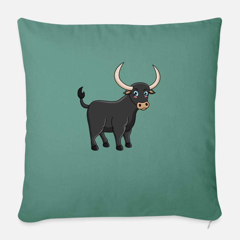 Stier - Sofakissen mit Füllung 45 x 45 cm - Tanngrün
