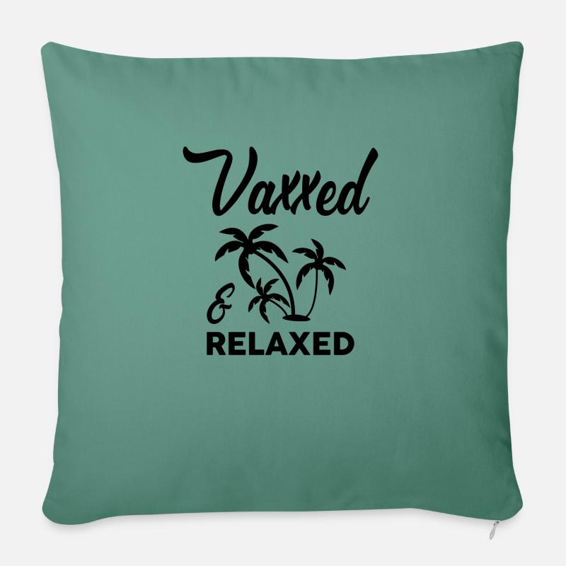 #Vaccinated - Coussin et housse de 45 x 45 cm - vert sapin