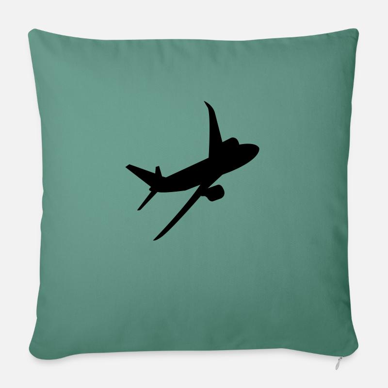 flugzeug - Sofakissen mit Füllung 45 x 45 cm - Tanngrün
