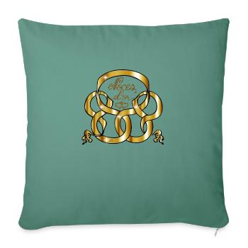 Noces or 2 - Coussin et housse de 45 x 45 cm - vert sapin - Devant