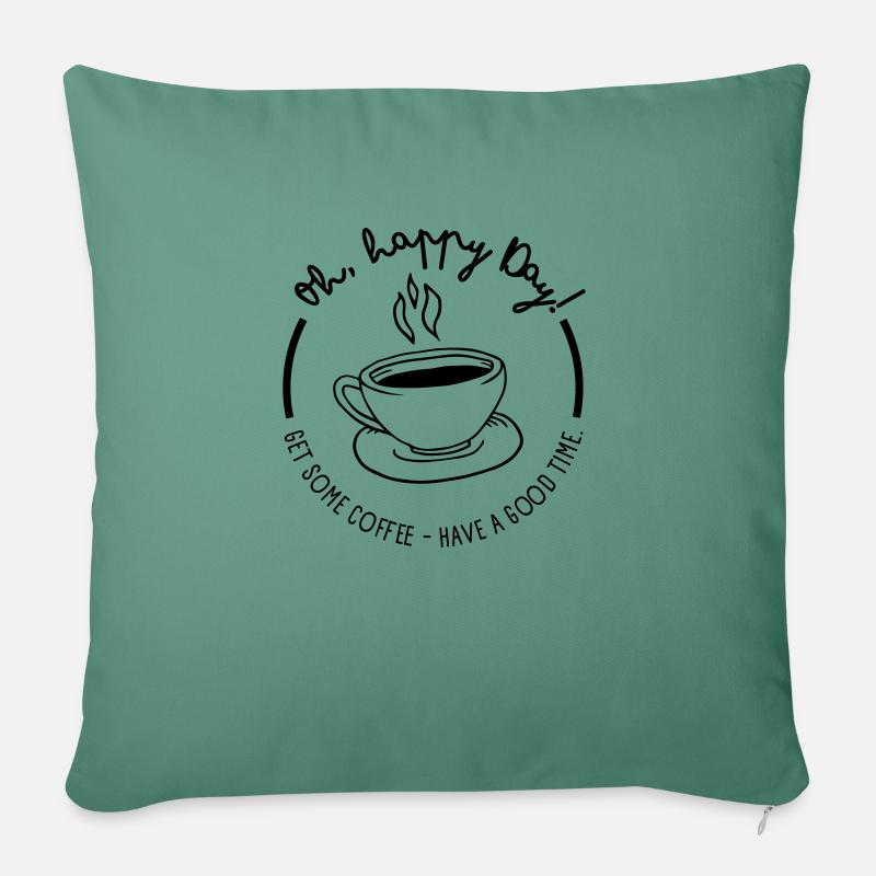 Good Coffee - Good Time - Sofakissen mit Füllung 45 x 45 cm - Tanngrün