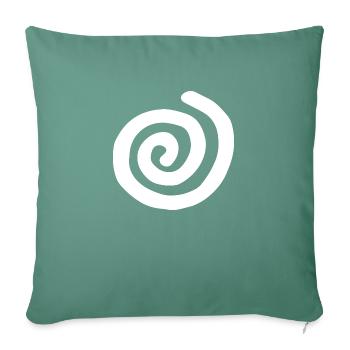 Swirl simple design - Sofa pillow with filling 45cm x 45cm - cypress green - Front