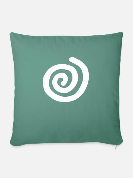 Swirl einfaches Design - Sofakissen mit Füllung 45 x 45 cm - Tanngrün