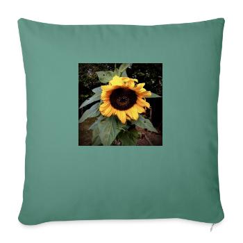 Sunflower for You - Sofa pillow with filling 45cm x 45cm - cypress green - Front