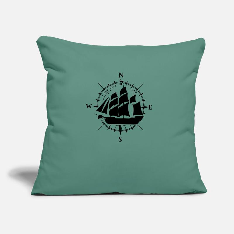 sailing ship Sofa pillow with filling 45cm x 45cm