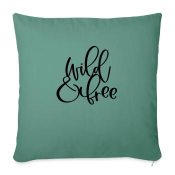 wild & free - Sofa pillow with filling 45cm x 45cm - cypress green - Front