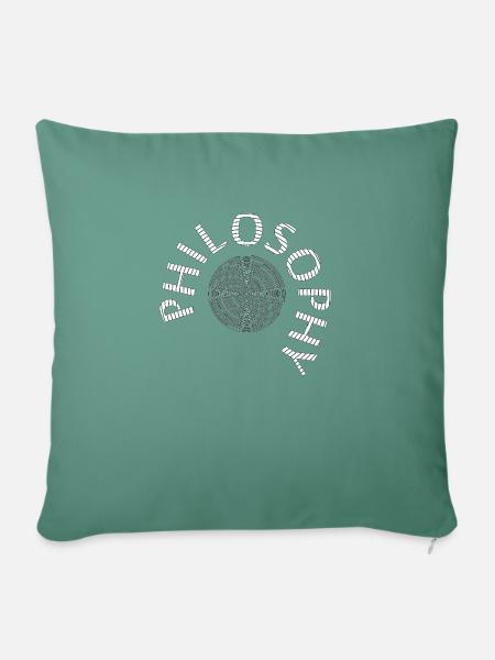 Philosophie-Design - Sofakissen mit Füllung 45 x 45 cm - Tanngrün