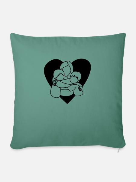 Boy Mom - Sofakissen mit Füllung 45 x 45 cm - Tanngrün