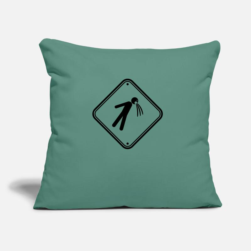 shield caution note vomit vomit Sofa pillow with filling 45cm x 45cm