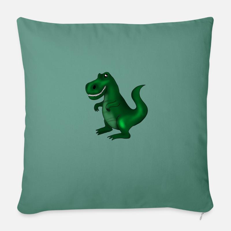 Dinosaurier - Sofakissen mit Füllung 45 x 45 cm - Tanngrün