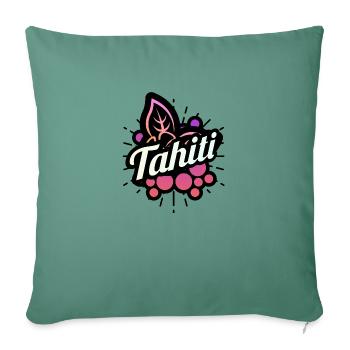 Tahiti flower - Sofa pillow with filling 45cm x 45cm - cypress green - Front
