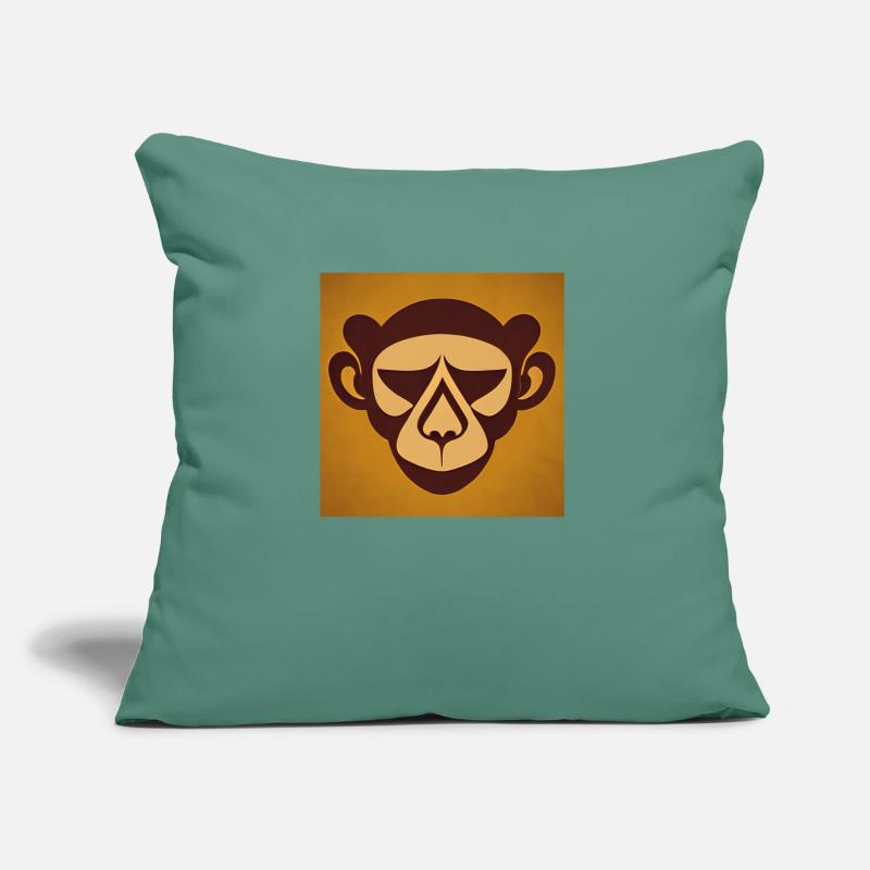 Monkey logo style drawing Sofa pillow with filling 45cm x 45cm