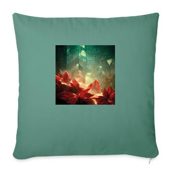 Utopie Jungle Abstrait Ciel Nouveau Monde Nouvel Âge - Coussin et housse de 45 x 45 cm - vert sapin - Devant