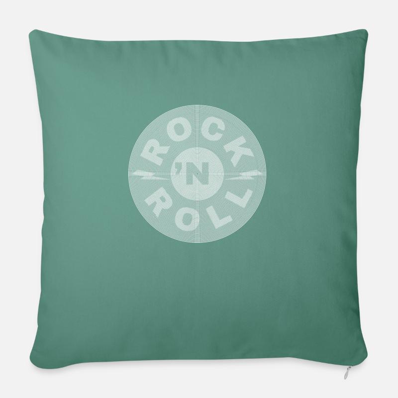 Rock n Roll - Soffkudde med stoppning 45 x 45 cm - grangrön