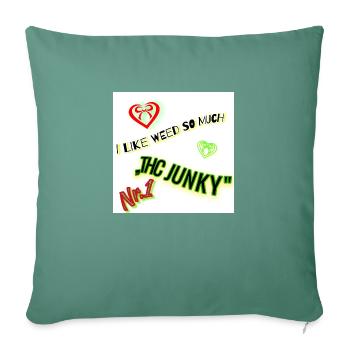 THC JUNKY - Sofa pillow with filling 45cm x 45cm - cypress green - Front