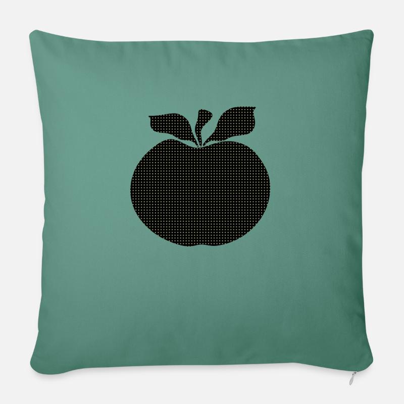 Apfel - Sofakissen mit Füllung 45 x 45 cm - Tanngrün