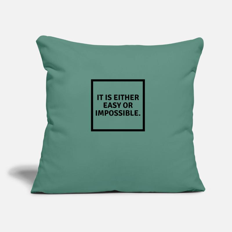 C’est facile ou impossible Coussin et housse de 45 x 45 cm