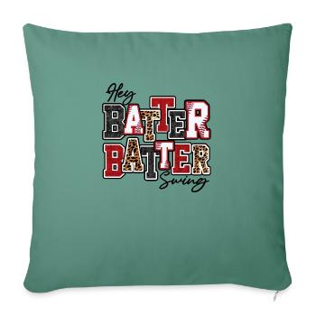 Hey Batter Batter Swing Baseball - Sofa pillow with filling 45cm x 45cm - cypress green - Front