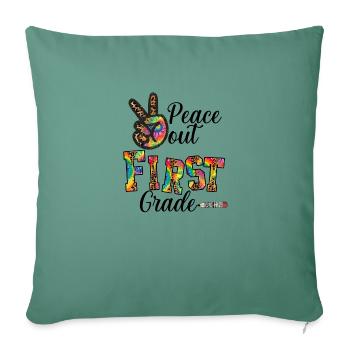Peace Out First Grade - Sofa pillow with filling 45cm x 45cm - cypress green - Front
