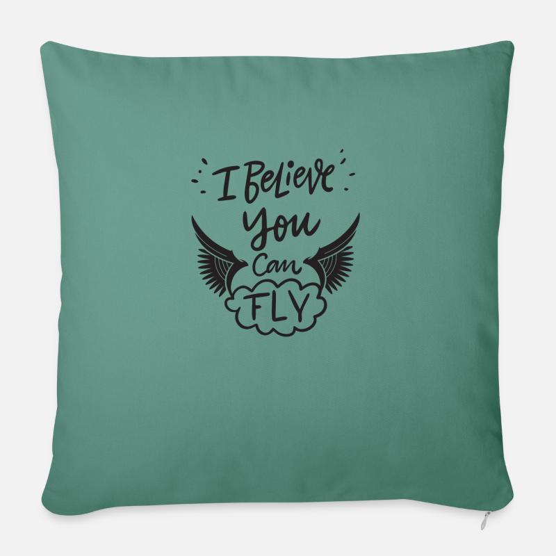 you can fly - Coussin et housse de 45 x 45 cm - vert sapin