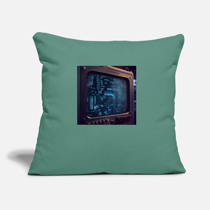 Code sur un écran de PC Coussin et housse de 45 x 45 cm
