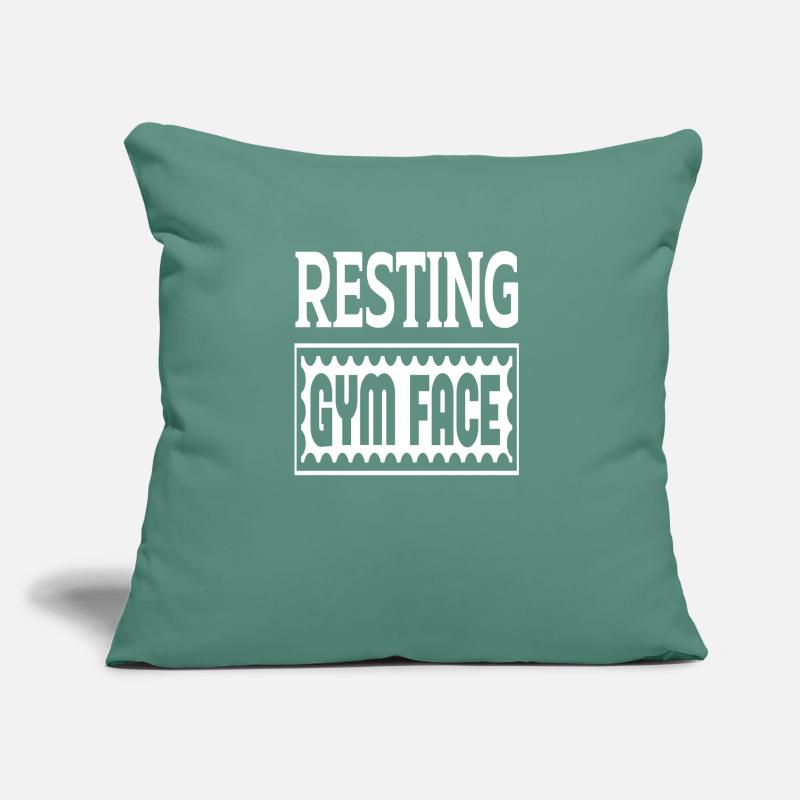 Resting Gym Face Sofa pillow with filling 45cm x 45cm