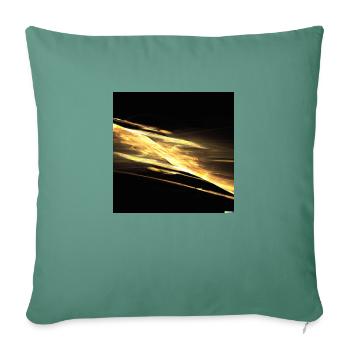 Éclair - Coussin et housse de 45 x 45 cm - vert sapin - Devant