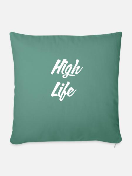 High Life-Shirt - Sofakissen mit Füllung 45 x 45 cm - Tanngrün