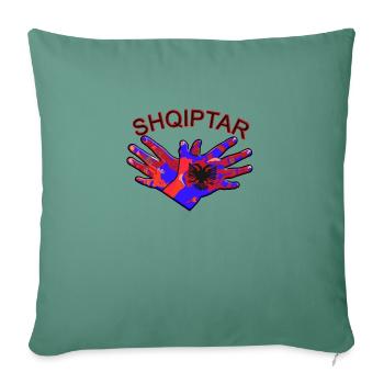 Dora me shqiprije, shqiptar krenar, kosova - Sofakissen mit Füllung 45 x 45 cm - Tanngrün - Vorne