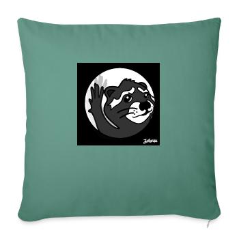 Pedro Raccoon - Sofa pillow with filling 45cm x 45cm - cypress green - Front