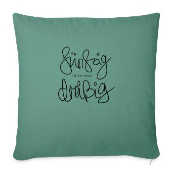 50th birthday - Sofa pillow with filling 45cm x 45cm - cypress green - Front